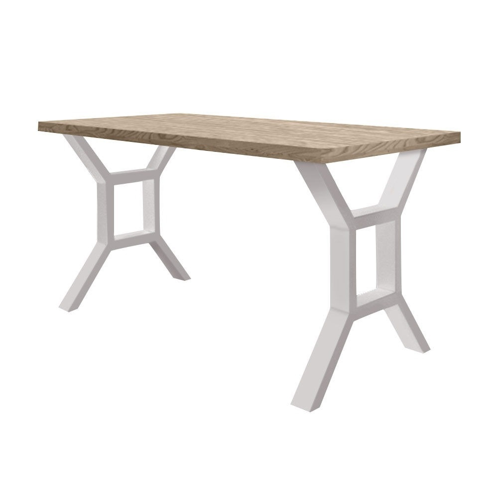 Стіл обідній з металу (60х60) і ДСП Хенк 750/1200/750 Метал-Дизайн Білий оксамит, фото 1