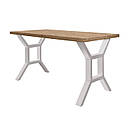 Стіл обідній з металу (60х60) і ДСП Хенк 750/1200/750 Метал-Дизайн Білий оксамит, фото 2