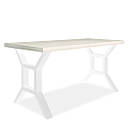 Стіл обідній з металу (60х60) і ДСП Хенк 750/1200/750 Метал-Дизайн Білий оксамит, фото 3