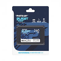 DR SSD Диск Patriot Burst Elite 240GB 2.5" 7mm SATAIII TLC 3D (PBE240GS25SSDR) Характеристика Черный