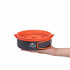 Пательня Naturehike Camping Pan 1.6 л with silicone lid NH19CJ006 orange, фото 2