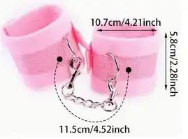 М'які наручники рожевого кольору для ігор БДСМ, наручники на липучці