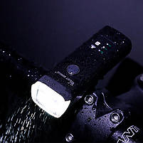 Велосипедна фара West Biking HJ-047 0701166 Black металева велофара ліхтар на акумуляторі LED 24 шт., фото 5