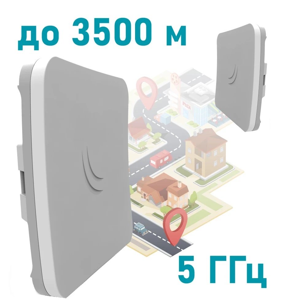 MikroTik SXTsq 5 ac (RBSXTsqG-5acD) 5GHz Бездротовий WiFi міст, фото 1