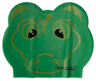 Шапочка для плавання Aqua Speed Zoo Latex Frog 5712 (116-frog) Green дитяча
