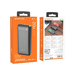 DR Power Bank Borofone BJ19A PD20W+QC3.0 20000 mAh Колір Чорний