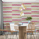 Самоклеюча декоративна 3D панель Ніжно-рожеве дерево 700x700x4мм (381) SW-00000527, фото 5