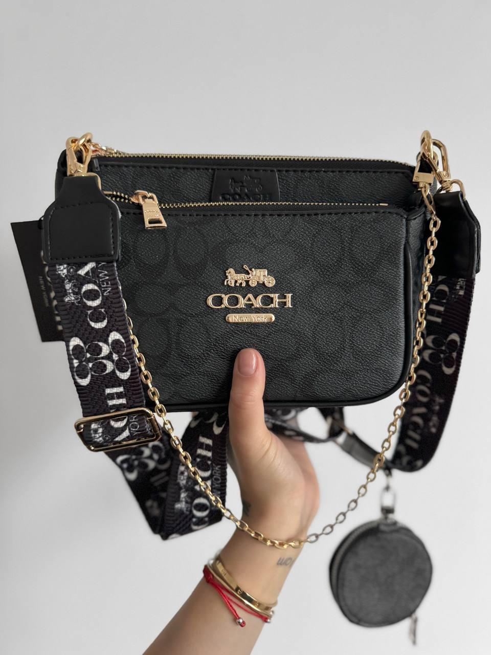 Жіноча сумка Коуч чорна Coach Black
