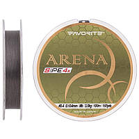 Шнур Favorite Arena PE 4x 100m (silver gray) #0.4/0.104mm 8lb/3.5kg