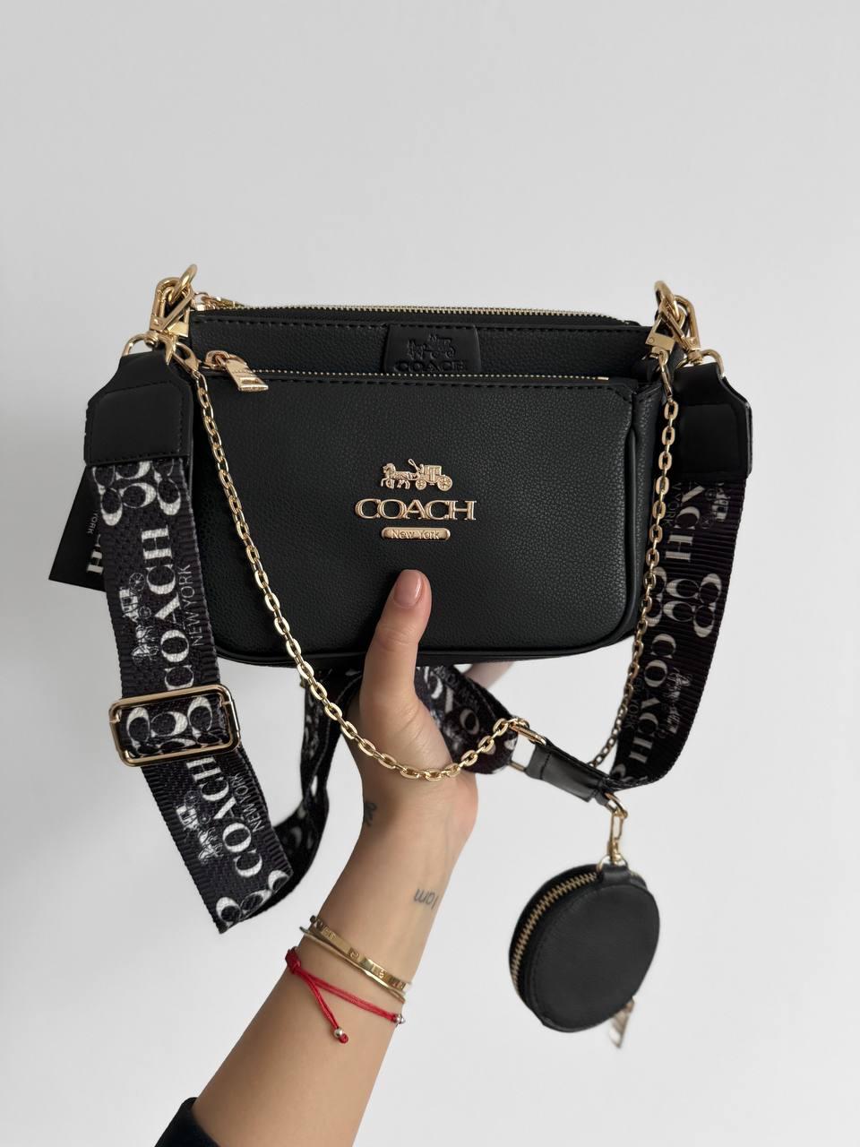 Жіноча сумка Коуч чорна Coach Black
