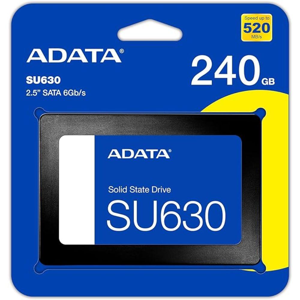 DR SSD Диск ADATA Ultimate SU630 240 GB 2.5" 7 mm SATA III 3D QLC (ASU630SS-240GQ-R) Характеристика Чорний