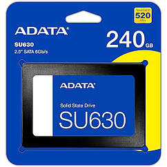 DR SSD Диск ADATA Ultimate SU630 240 GB 2.5" 7 mm SATA III 3D QLC (ASU630SS-240GQ-R) Характеристика Чорний