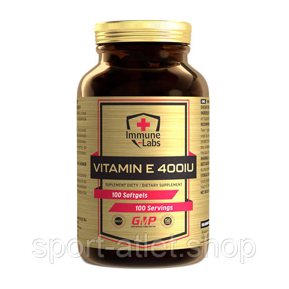 Вітаміни та мінерали Immune Labs Vitamin E 400 IU, 100 капсул