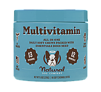 Мультивитаминный комплекс Multivitamin Natural Dog Company 90шт в банке