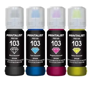 Комплект чорнил для принтера Printalist 103 для Epson L1110/L3100/L3110/L3150/L3160/L5190 4x70 мл (PL103SET)