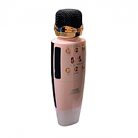 Караоке микрофон + беспроводная портативная колонка 2 в 1 Bluetooth Wster WS-2011 Розовый Im_449