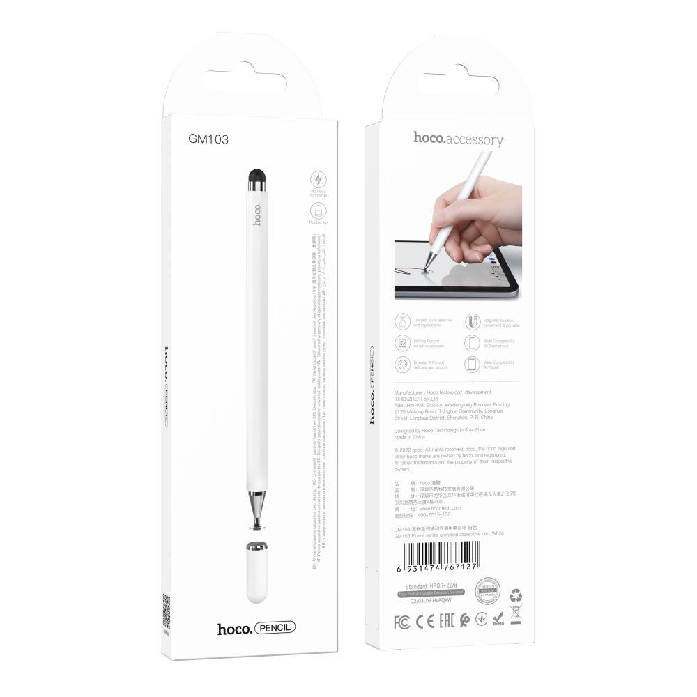 DR Стилус Hoco GM103 Universal Capacitive Pen Колір Білий