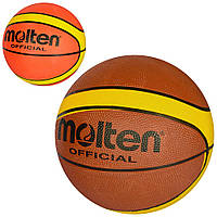 М'яч баскетбольний розмір7, гума, 520-560г, 12 панелей, 2 кольори, п/е /30/ MS1420-3 ish