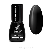 Гель-лак Siller Professional Pure Black (насыщенный черный), 8мл