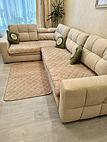 Накидки-дивандеки на диван и кресла Накидки на диван с прорезиновой основой Дивандек с нескользящей основой