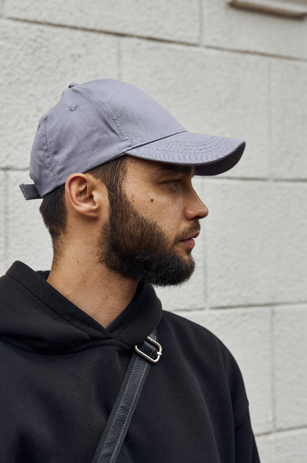 Літня кепка чоловіча сіра, Стильна чоловіча бейсболка, фото 1