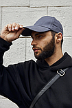Літня кепка чоловіча сіра, Стильна чоловіча бейсболка, фото 6