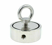 Магнит неодимовый с кольцом 9312 D75x28 мм Silver