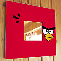 Декоративное зеркало "Angry Birds" подарок ребенку, украшение в детскую комнату, спальню, игровую