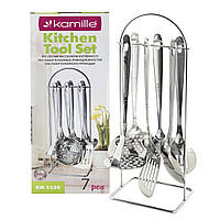Набір кухонного приладдя Kamille 6 предметів у комплекті з підставкою KM-5230 sl