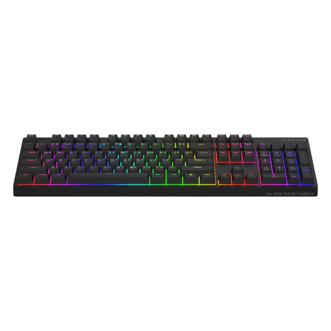 Ігрова клавіатура провідна USB Hator Rockfall 2 Mecha orange (HTK-710) механіка з LED RGB чорна