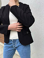 Класичний жіночий піджак вільного крою, жакет з костюмної тканини, різні кольори, 36-44