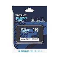 DR SSD Диск Patriot Burst Elite 480GB 2.5" 7mm SATAIII TLC 3D (PBE480GS25SSDR) Характеристика Черный