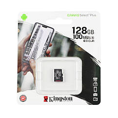 DR Карта Пам'яті Kingston Canvas Select Plus microSDXC (UHS-1) 128gb 10 Class Колір Чорний