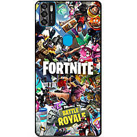 Силіконовий чохол бампер для ZTE Blade A7s з картинкою Fortnite Фортнайт