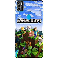 Силіконовий чохол бампер для ZTE Blade A7s з малюнком Minecraft Майнкрафт