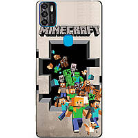 Силіконовий чохол бампер для ZTE Blade A7s з картинкою Minecraft Майнкрафт