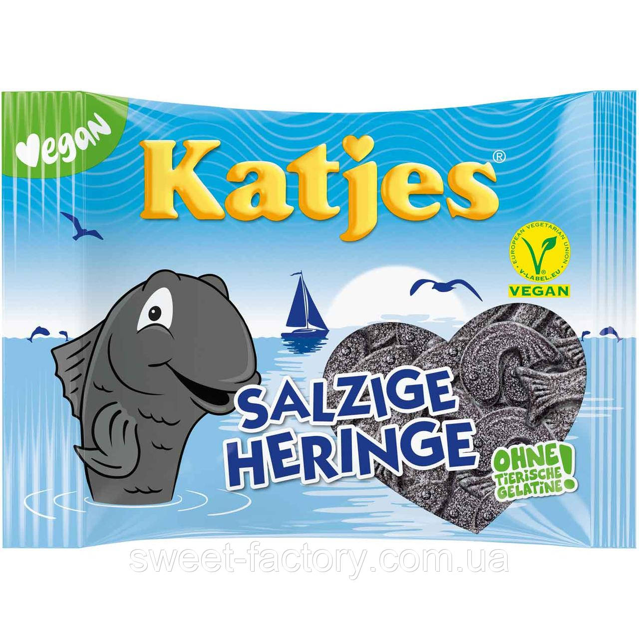 Лакричні цукерки Katjes Salzige Heringe 175g, фото 1
