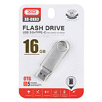 SM USB Flash Drive XO DK03 USB3.0+Type C 16GB Цвет Стальной