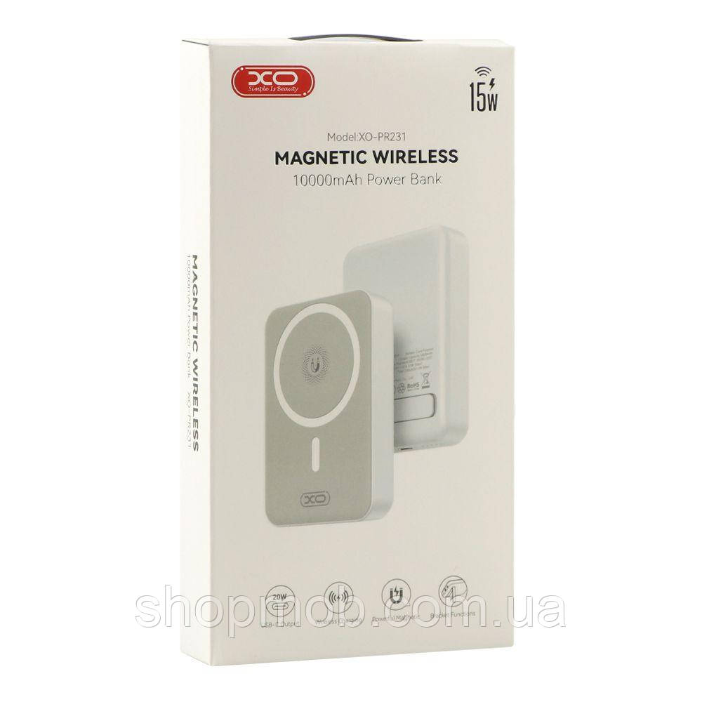 SM  SM Power Bank XO PR231 Magnetic 15W wireless charging+PD20W 10000mAh Цвет Белый