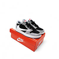 Мужские кроссовки Nike Air Jordan 1 Retro Low x Travis Scott "Cactus Jack" серые Im_1450