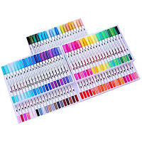 Акварельні маркери Dual Tip Brush Pen 100 кольорів  Двосторонні маркери лінери для скетчингу