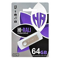 SM USB Flash Drive Hi-Rali Shuttle 64 gb Колір Сталевий