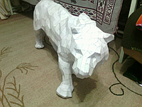 PaperKhan Конструктор из картона кошка лев тигр оригами papercraft 3D фигура развивающий набор антистресс