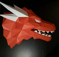 PaperKhan Конструктор из картона дракон papercraft фигура развивающий набор подарок сувенир игрушка антистресс