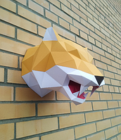 PaperKhan Набор для создания 3D фигур лев тигр кот Паперкрафт Papercraft подарок сувернир игрушка конструктор