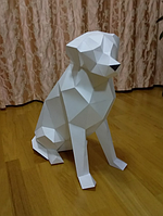 PaperKhan конструктор из картона 3D фигура собака пёс Паперкрафт Papercraft подарочный набор сувернир игрушка