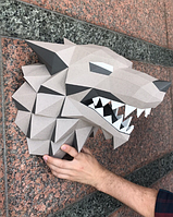 PaperKhan конструктор из картона 3D фигура волк собака Паперкрафт Papercraft подарочный набор сувернир игрушка