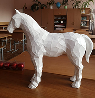 PaperKhan конструктор из картона 3D фигура конь лошадь Паперкрафт Papercraft подарочный набор сувернир игрушка