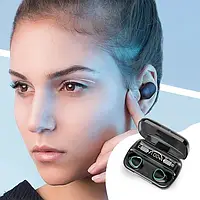 Беспроводные наушники M10 TWS bluetooth 5.1 black, сенсорные водонепроницаемые беспроводные наушники микрофон