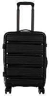 Средний пластиковый чемодан из поликарбоната 65L Horoso черный Denwer P Середня пластикова валіза з